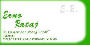 erno rataj business card